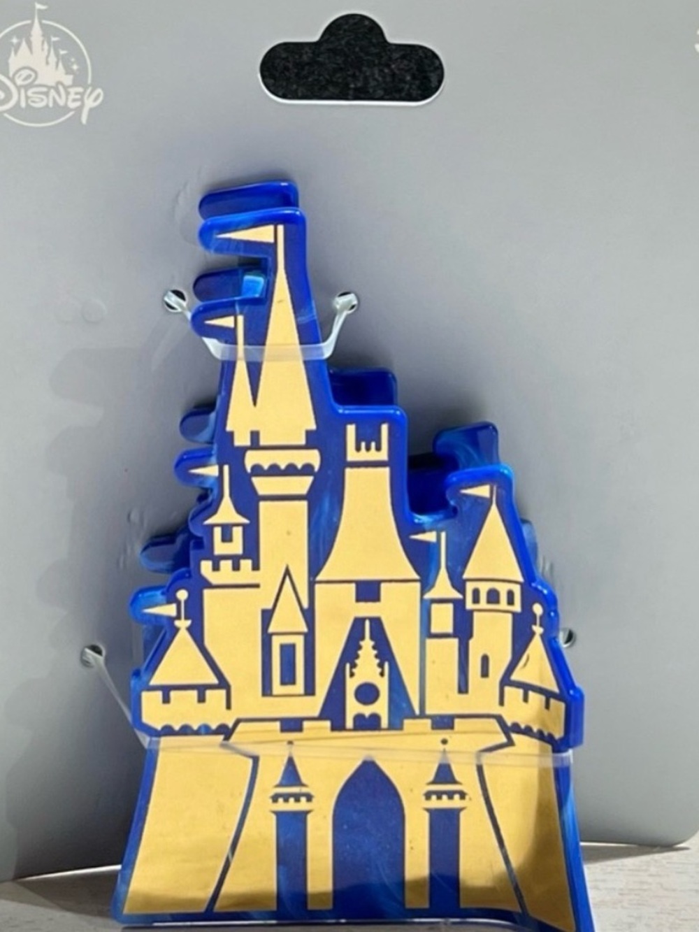 Disney Parks Blue and Gold Castle Hair Claw Clip NEW